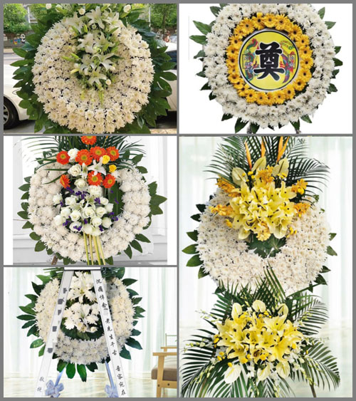 湖北黄冈市英山县草盘地镇桃花冲村花圈速递